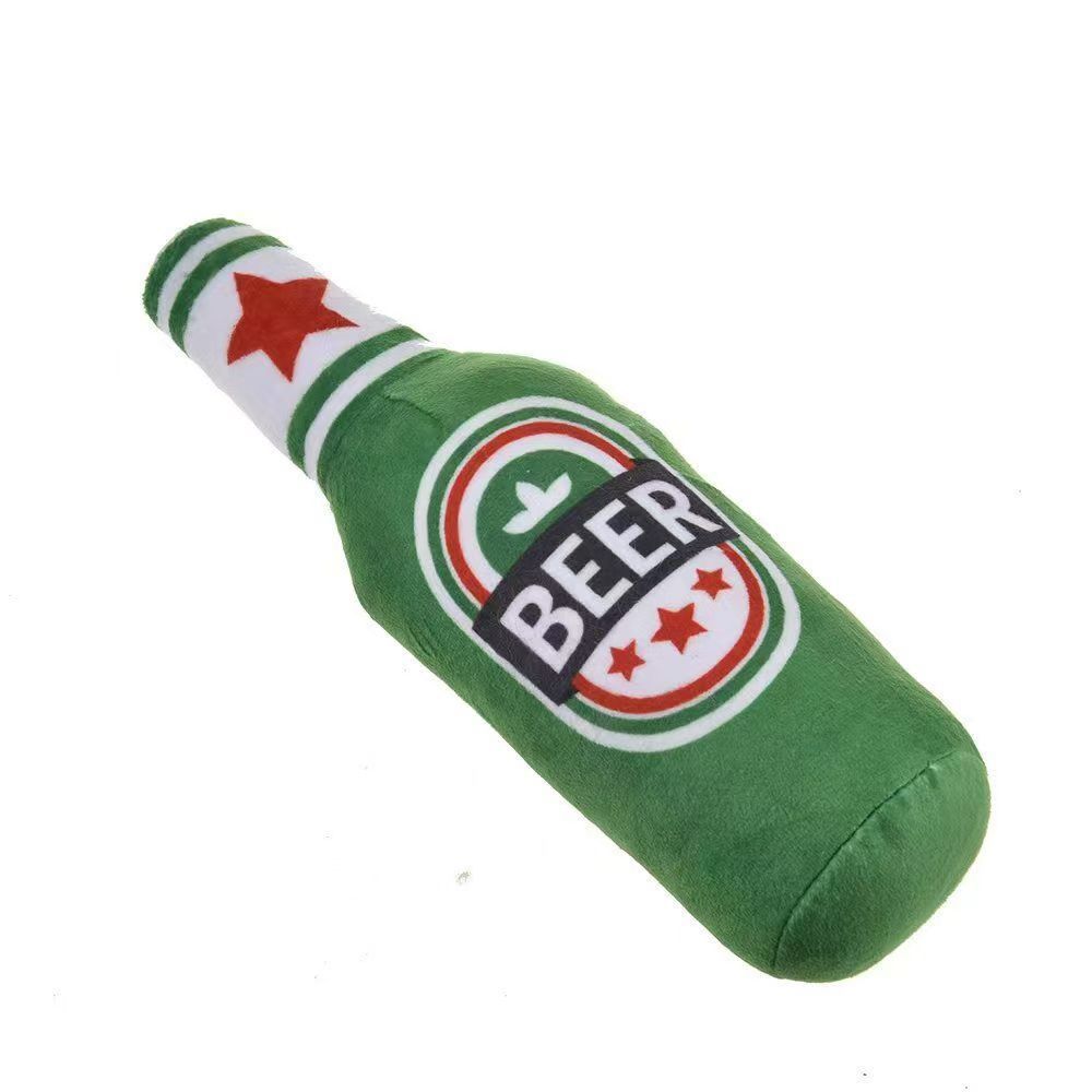 Pet supplies simulated beer, vodka, whiskey bottle, BB calling pet dog and cat companion pet toys