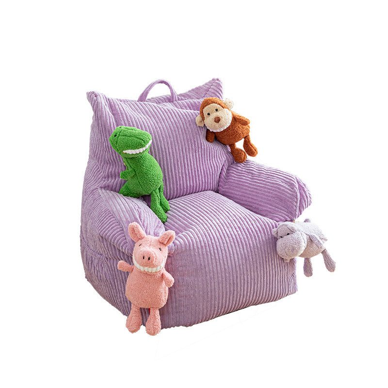 Modern Simple Corduroy Lazy Sofa Chair, Corduroy Big Kids Sofa Fabric Balcony Tatami Sofa