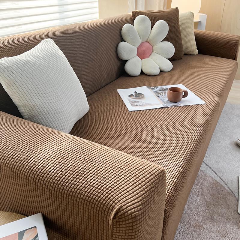 Universal Knitted Thickened Sofa Cover, Single Double Three-seater Sofa Cover Full Cover Sofa Cushion Cover