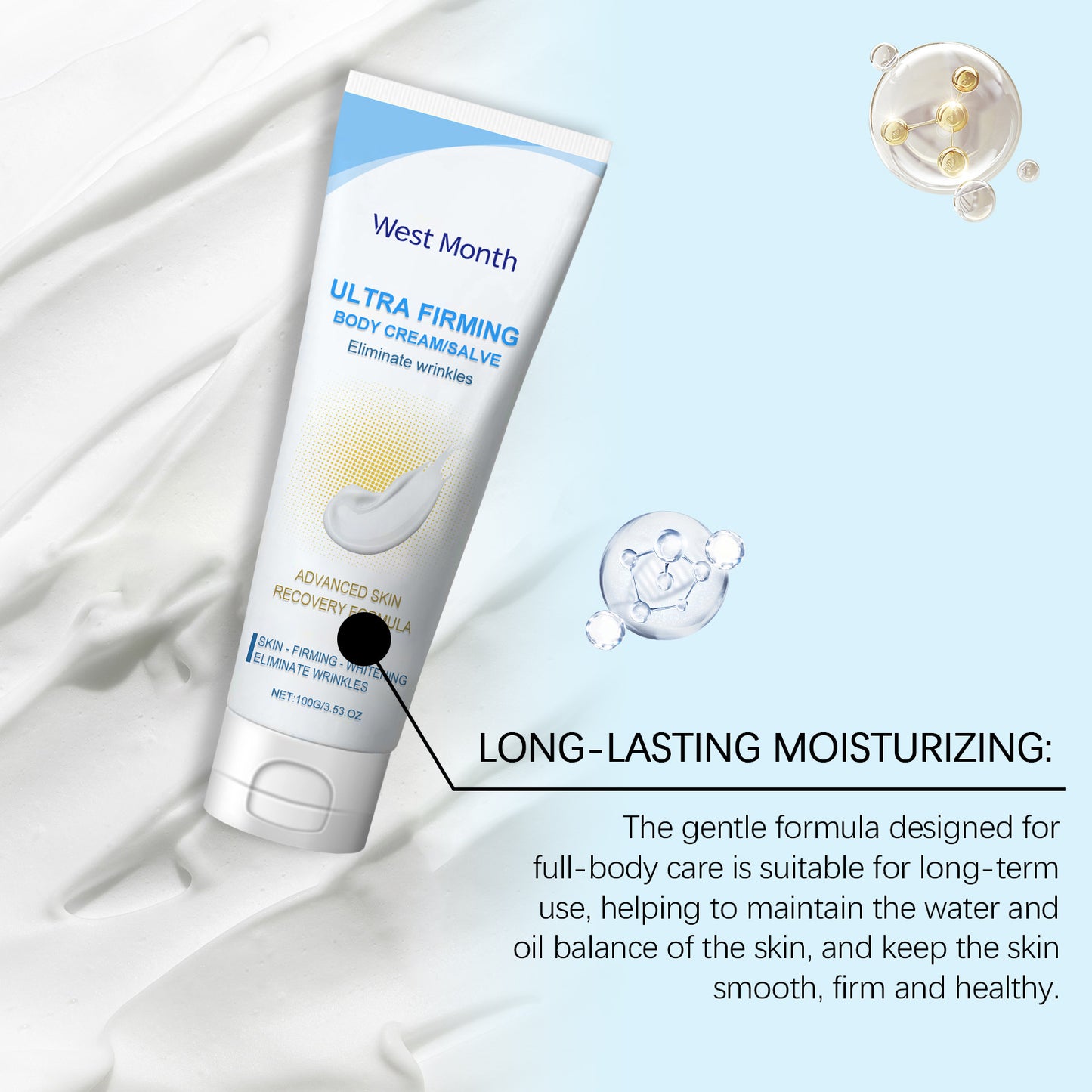 West&Month Body Lotion Moisturizing Light Skin Care Body Massage Body Lotion