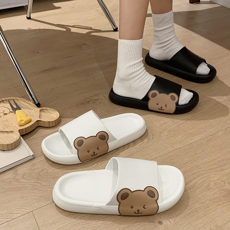 Stepping On Feces Feeling Slippers Female Summer Home Cute Home Couple Shoes Outside Wear Bathroom Home Cool Thick Bottom Slippers Female