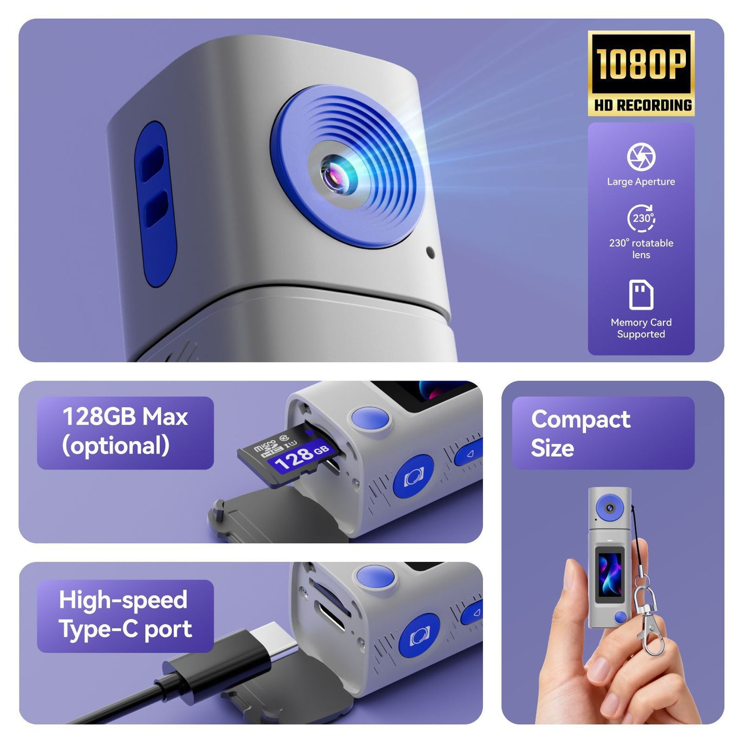 Cross-border G10 Lipstick-style Mini Thumb Digital Camera, High-Definition Outdoor Sports Video and Photography for Students, Wholesale