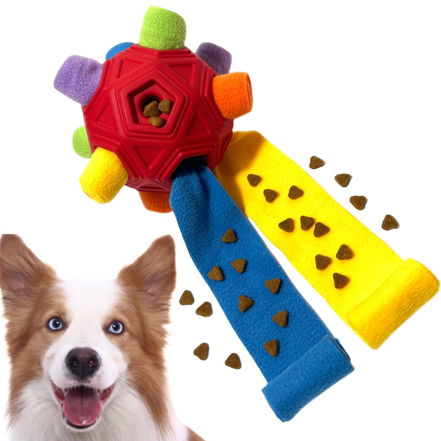 Cross-border pet hollow bite-resistant sniffing ball puzzle energy-consuming pet hidden food fried toy leaking food dog toy