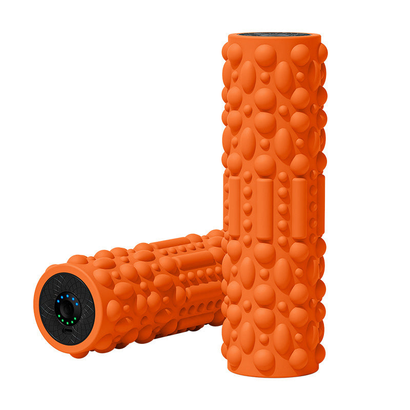 New electric foam roller Popular electric yoga column Muscle relaxer Beautiful legs vibration roller massage stick