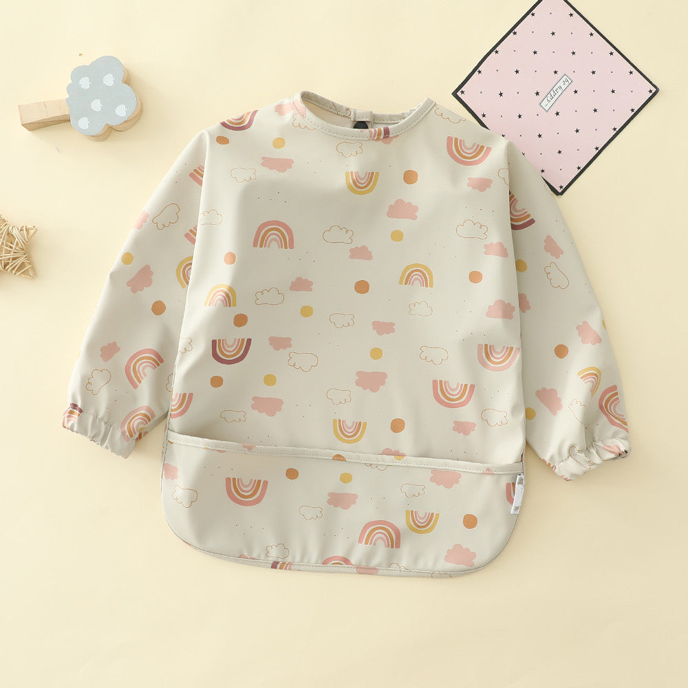 Danish Children's Waterproof Anti-clothing Bib, Baby Eating Bib, Super Soft Waterproof Baby Rice Pocket Anti-dirty Feeding