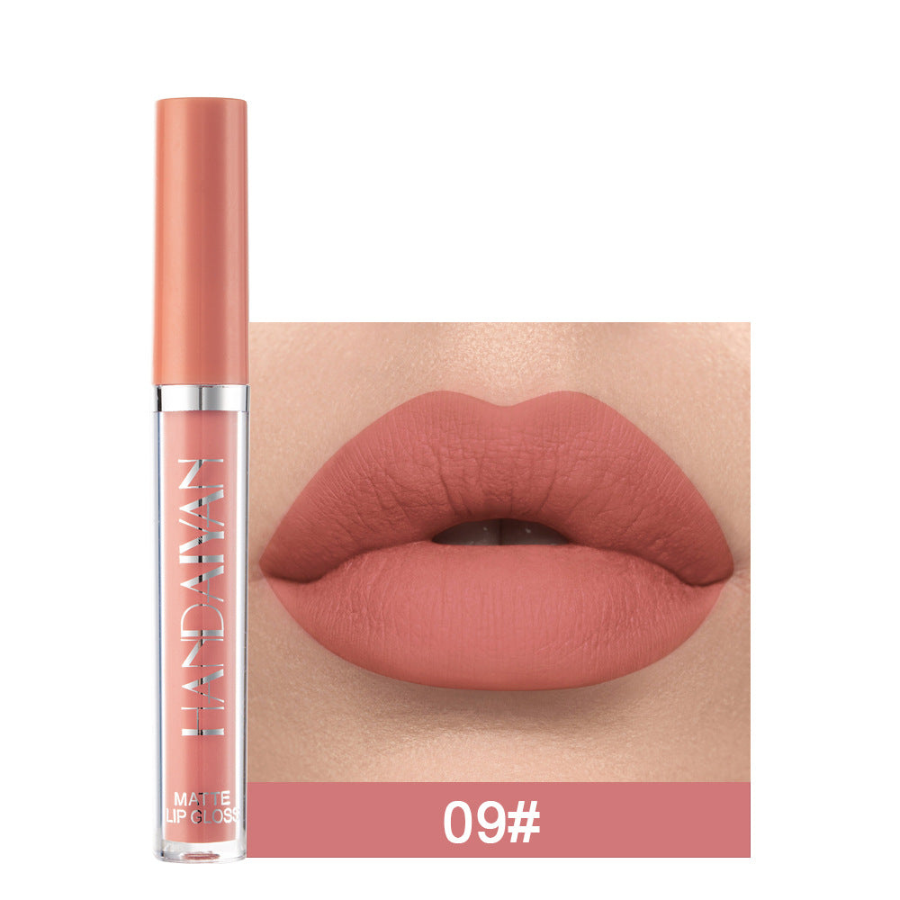 Spot cross-border lip glaze lip gloss lipstick handaiyan single matte small lip gloss long-lasting moisturizing not easy to stain cup