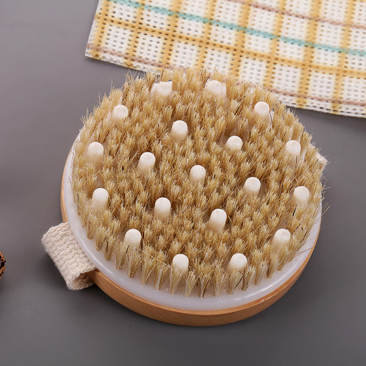 Bristle Brush, Massage Bath Brush, Handheld Body Brush Bath Brush, Round Bath Brush, Hemu Bath Brush