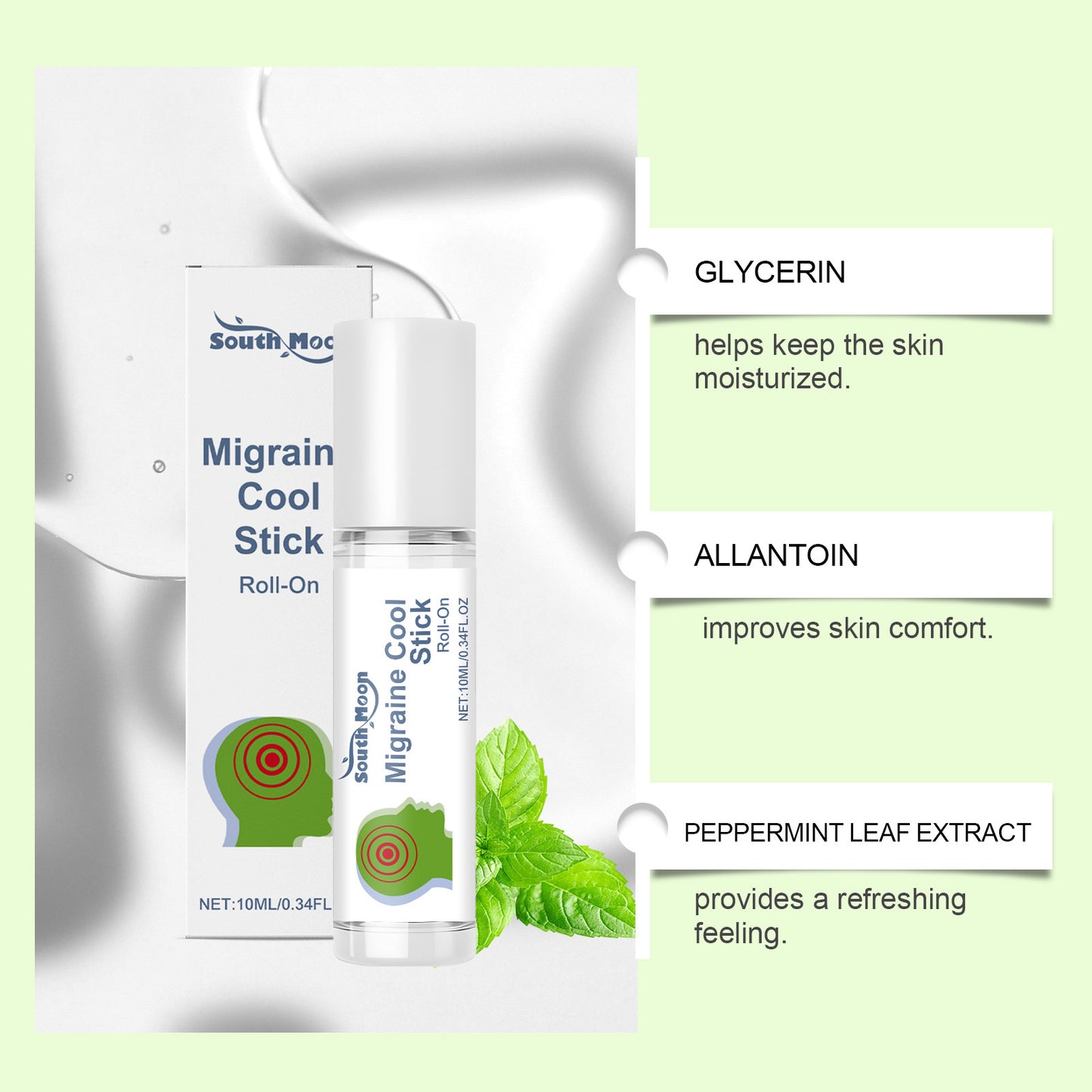 SOUTH MOON Comfort Rollerball - Head and Neck Care for Comfortable and Portable Refreshing Rollerball