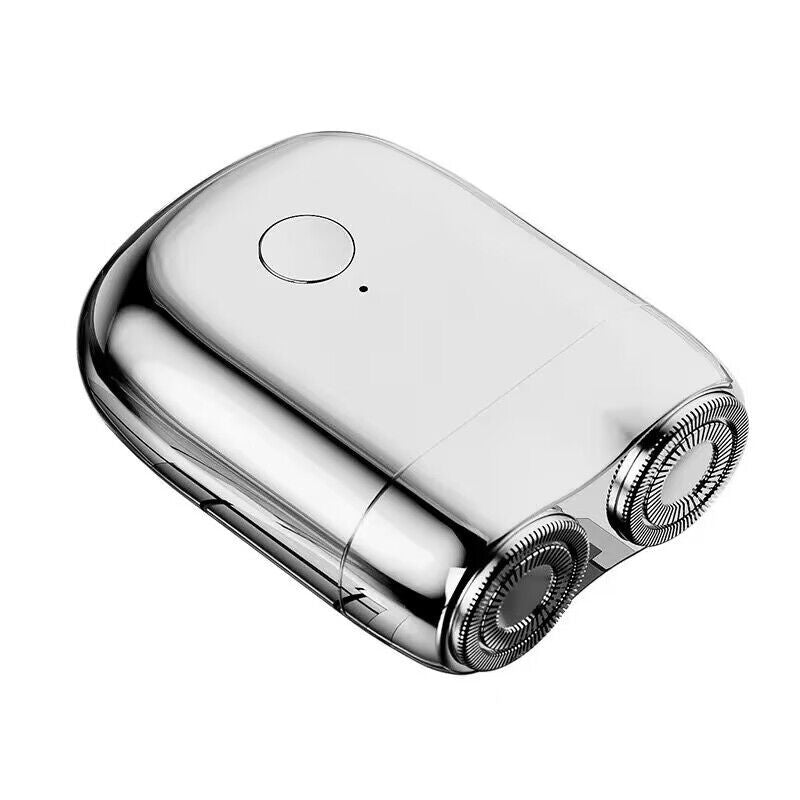 New Men's Electric Travel Razor, Mini Portable Car Rechargeable Waterproof Washable Razor