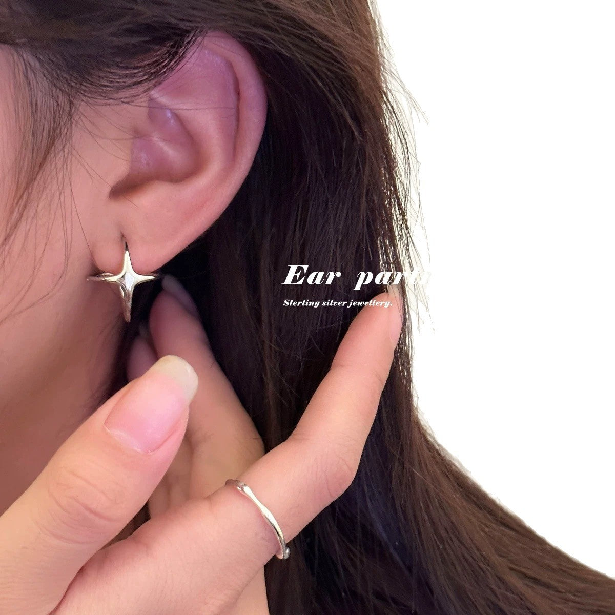 Three-dimensional design star sphere earrings for women unique earrings 2025 new high-end earrings