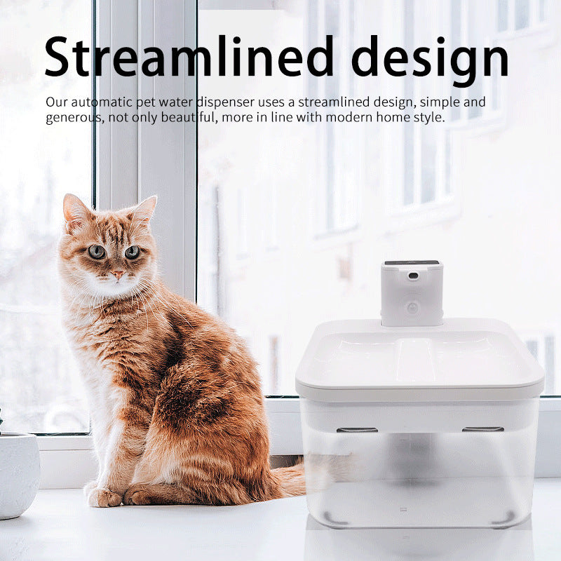 Smart Wireless 2.5L Water Dispenser for Home and Pets with Automatic Circulation and Filtration