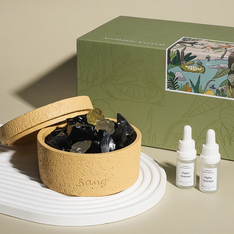 Manufacturer Icelandic Tundra Natural Aromatherapy Crystal Stone Diffuser Stone, Crystal Stone Fireless Aromatherapy Essential Oil Gift Box