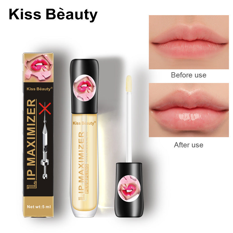 Kiss Beauty Cross-border Exclusively for Transparent Lip Plumping Enhances Lip Elasticity and Dilutes Lip Lines Lip Plumping Oil