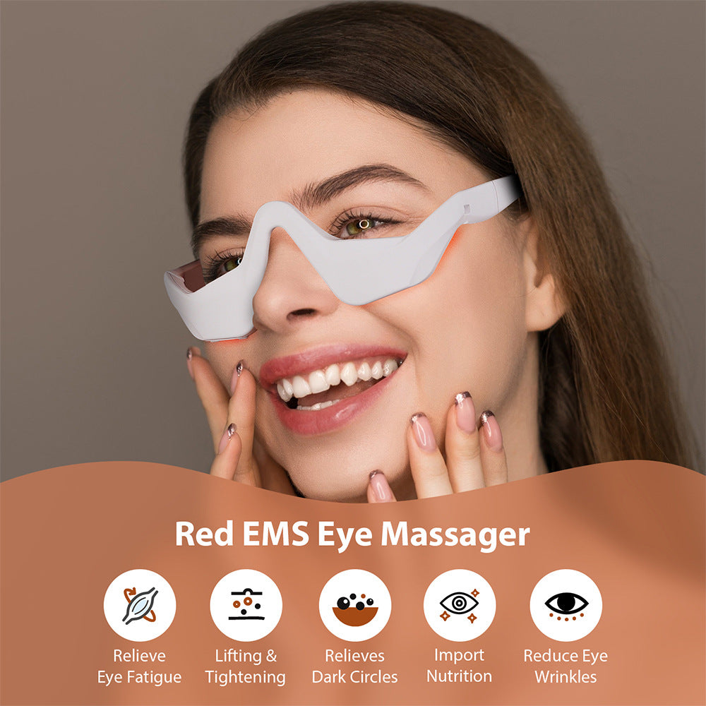 Microcurrent massage beauty eye protection instrument EMS eye red light massager fade dark circles eye beauty instrument cross-border