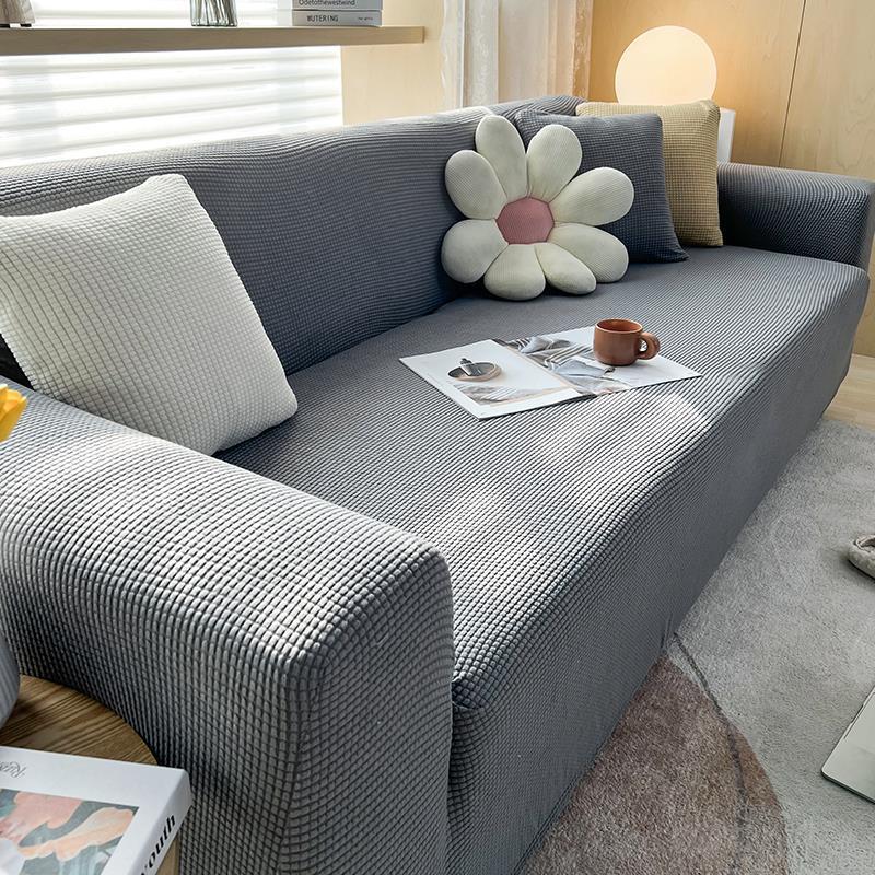 Universal Knitted Thickened Sofa Cover, Single Double Three-seater Sofa Cover Full Cover Sofa Cushion Cover