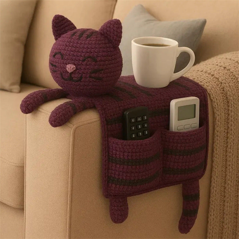 New cross-border handmade cute animal remote control storage, living room sofa storage ornament