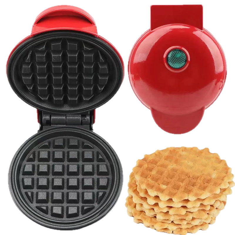 Cross-border Portable Home Waffle Maker, Mini Breakfast Machine, Baking Cake, Heart-shaped, Round Pancake Electric Griddle