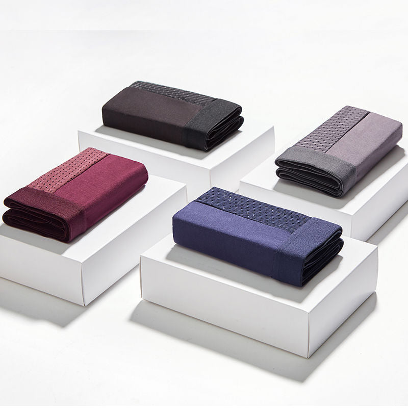 4-5 pieces gift box, men's ice silk mesh briefs, boxer briefs