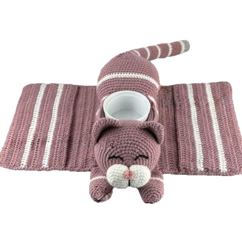New cross-border handmade cute animal remote control storage, living room sofa storage ornament