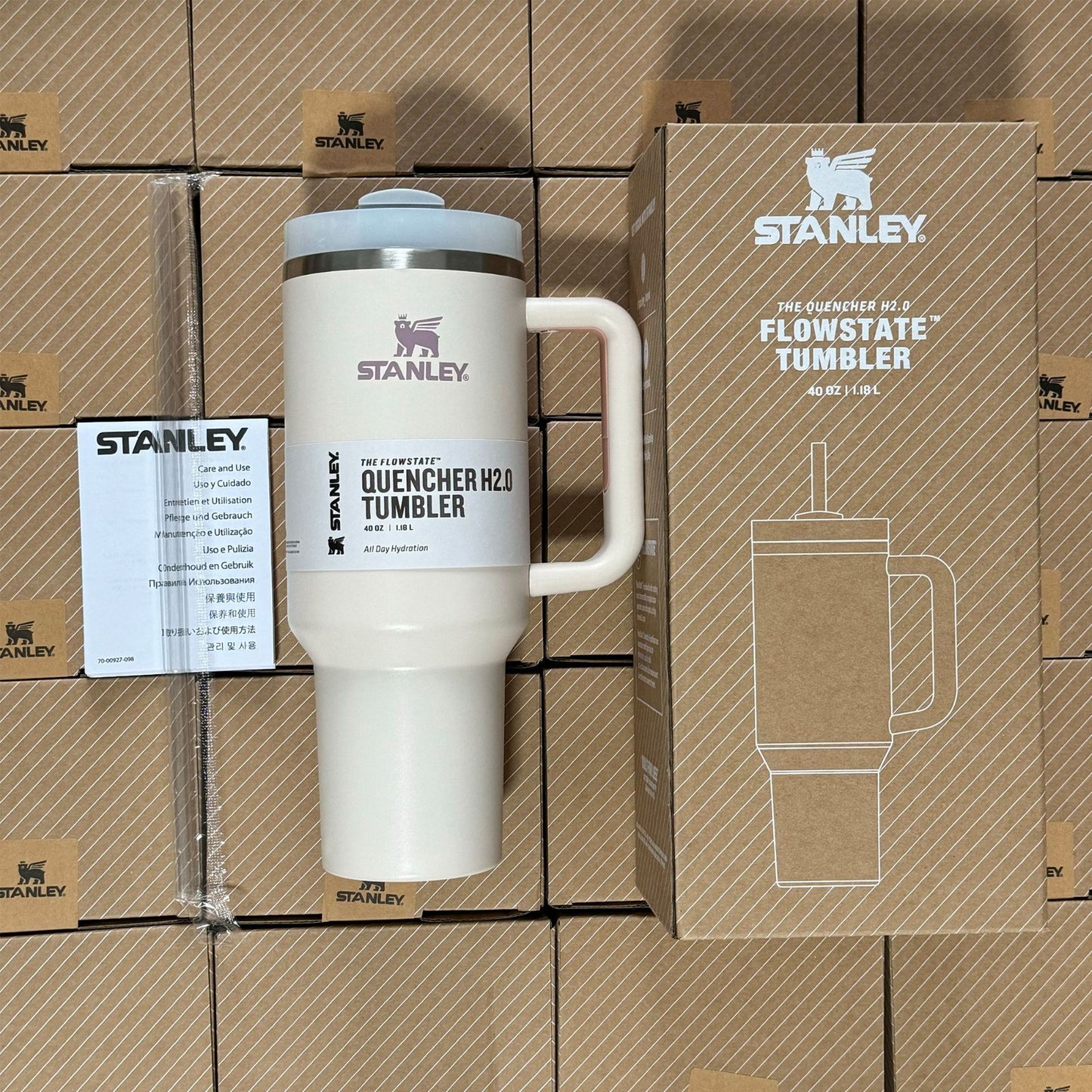 40oz 2nd Generation Stanley Car Cup, Thermos Cup Handle Stanley 40oz Giant Ice Cup Big Belly