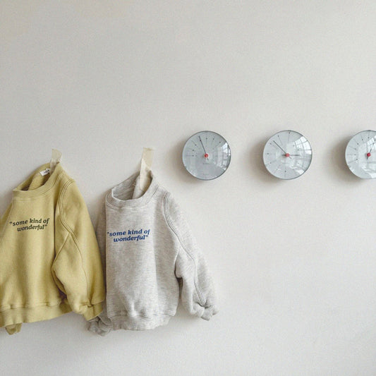 Infant spring clothes Korean children's clothing baby sweater spring new baby letter sweater