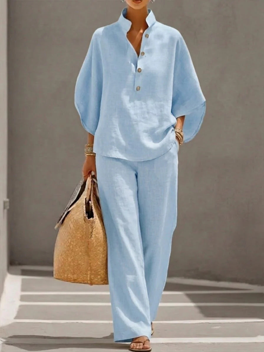 New women's shirt set for export, 2026 casual urban style, independent website, women's clothing, AliExpress, Amazon.