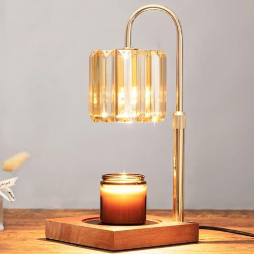New Cross-border Style Glass Flameless Aromatherapy Candle Melting Lamp, Adjustable Height, Timer Candle Melting Lamp, Bedroom Ambient Light