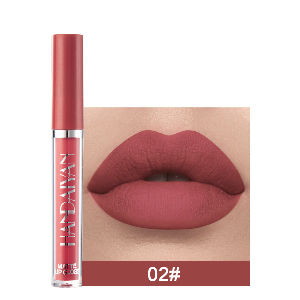 Spot cross-border lip glaze lip gloss lipstick handaiyan single matte small lip gloss long-lasting moisturizing not easy to stain cup