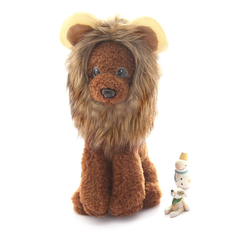 Lion headgear pet accessories puppy hair accessories cat wig accessories headband headdress helmet hat dog accessories