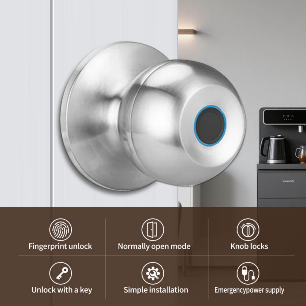 Smart Spherical Fingerprint Lock