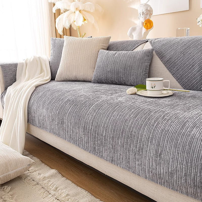 New Chenille Sofa Cushion, Universal Sofa Cover For All Seasons, All-Inclusive Universal Cover, Simple Sofa Cover, Cloth Towel Cushion