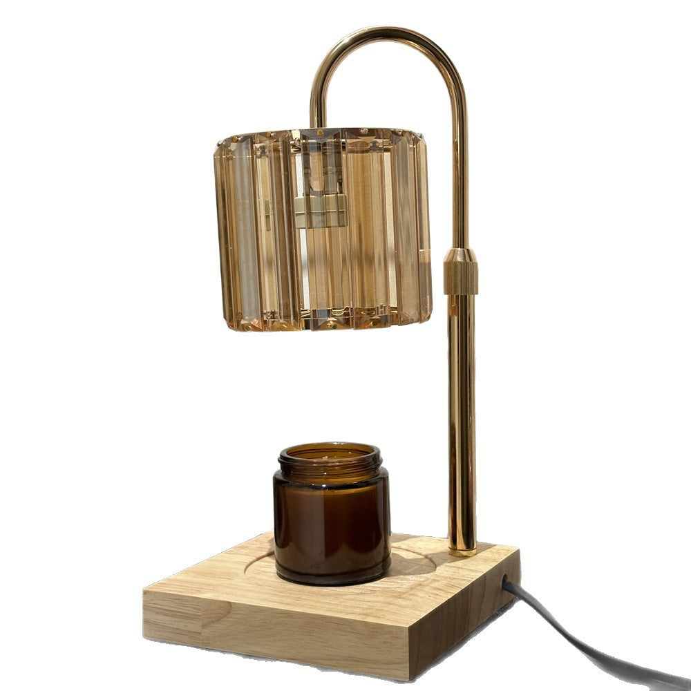New Cross-border Style Glass Flameless Aromatherapy Candle Melting Lamp, Adjustable Height, Timer Candle Melting Lamp, Bedroom Ambient Light