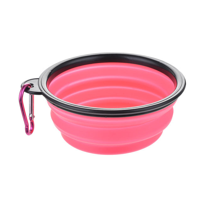 Silicone Large Pet Bowl Foldable TPE Pet Food Bowl Walking Dog Portable Dog Bowl Dog Supplies