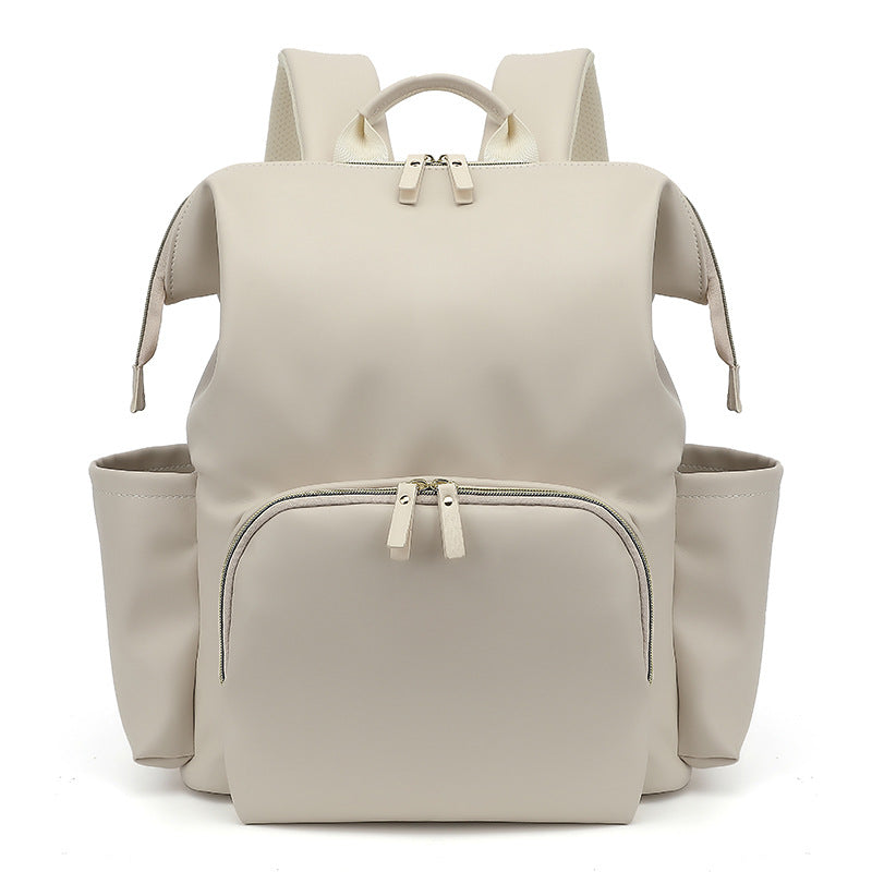 Large Capacity PU Leather Backpack, Diaper Bag, Maternity and Baby Handbag, Portable and Lightweight