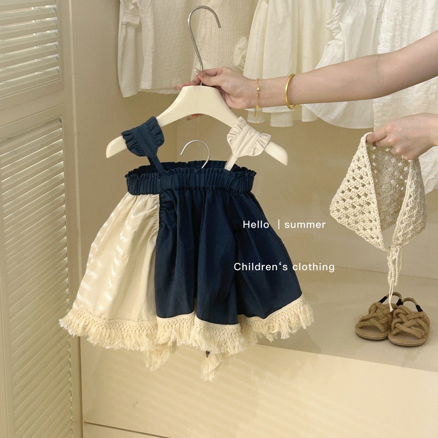 Sweet Little Si Baby Summer New Dress 2026 Girls' Embroidered Tulip Skirt Stylish Baby Girl Vest Dress