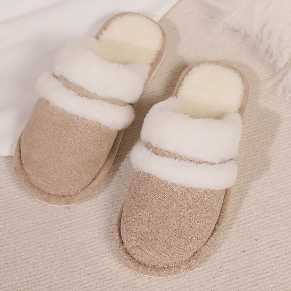 Winter Warm Thick Bottom Home Thickened Plush Slippers