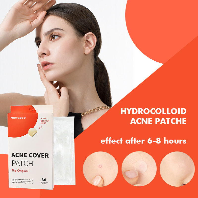 Cross-border Exclusive Acne Patches, 36 Patches/Box, Hydrocolloid, Invisible, Removes Acne Without Leaving Scars, Soothes Skin