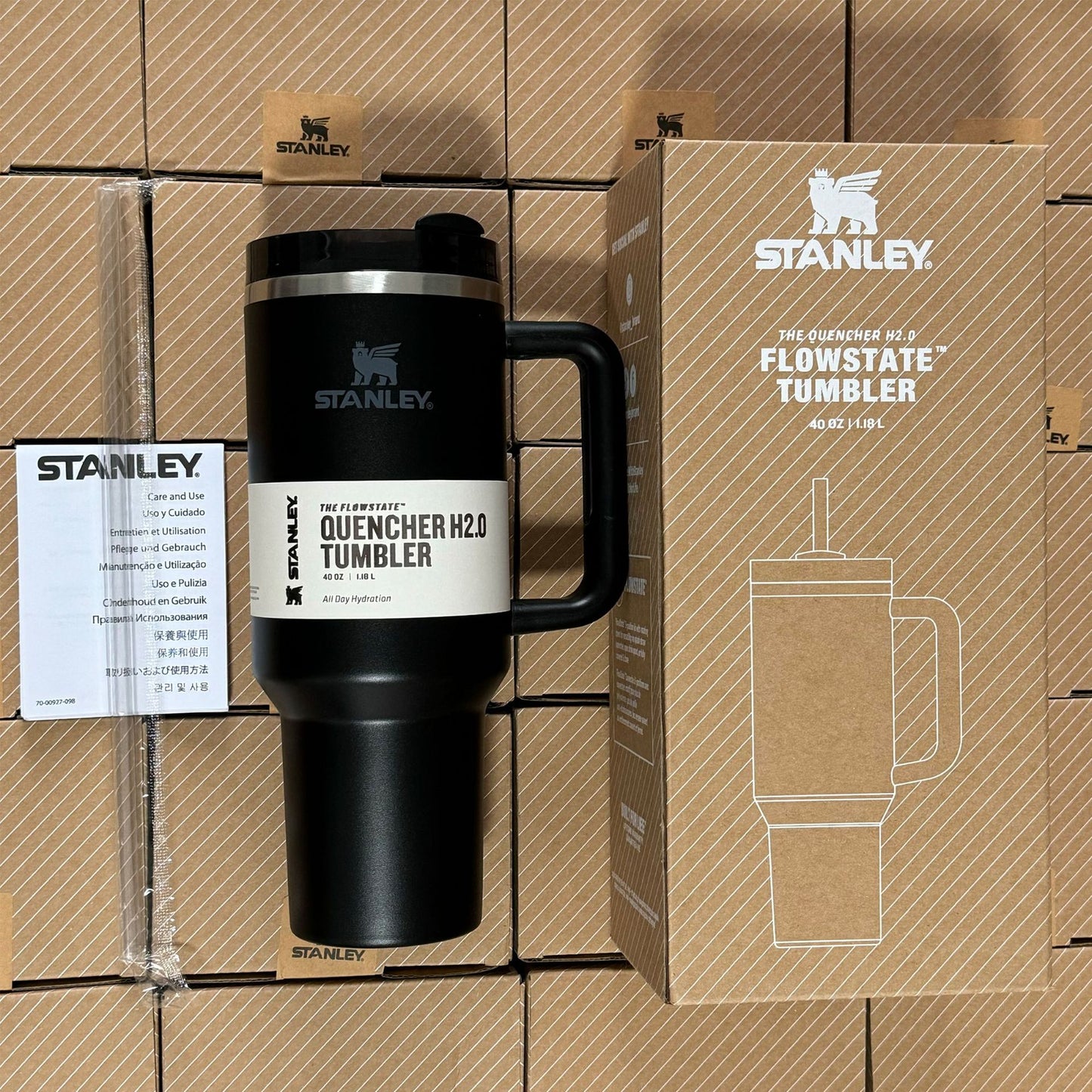 40oz 2nd Generation Stanley Car Cup, Thermos Cup Handle Stanley 40oz Giant Ice Cup Big Belly