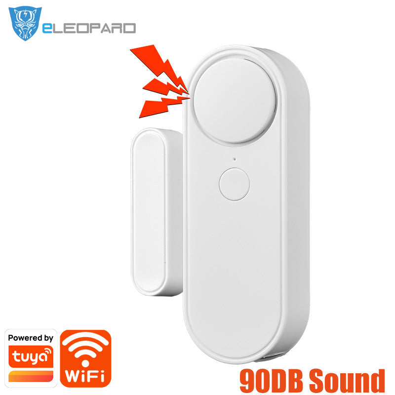 Tuya Wifi Door and Window Sensor Door Magnetic, Smart Home Remote Home Anti-Theft Door and Window Anti-Epidemic Isolation Alarm