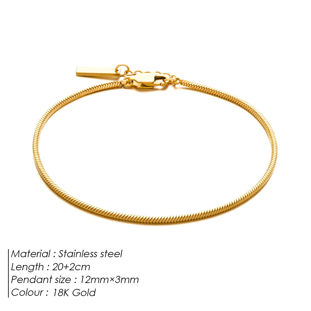 Hot-selling stainless steel hot-selling combination bracelet European and American fashion charm men's square chain 18k bracelet