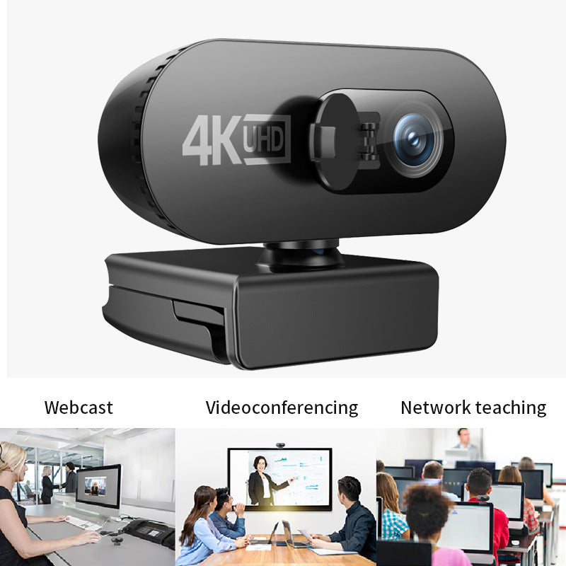 USB Network Computer Camera Smart Live Broadcast Protective Cover, 4k, 2k, 1080P Beauty Fill Light HD Webcam