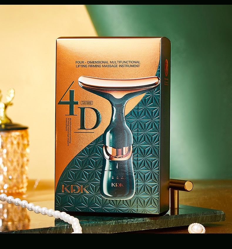 Cross-border supply KDK English version beauty instrument multi-function electric massage introduction instrument home face one instrument three bodies