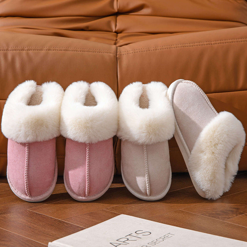 Winter Warm Thick Bottom Home Thickened Plush Slippers