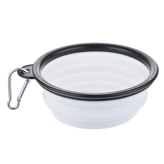 Silicone Large Pet Bowl Foldable TPE Pet Food Bowl Walking Dog Portable Dog Bowl Dog Supplies