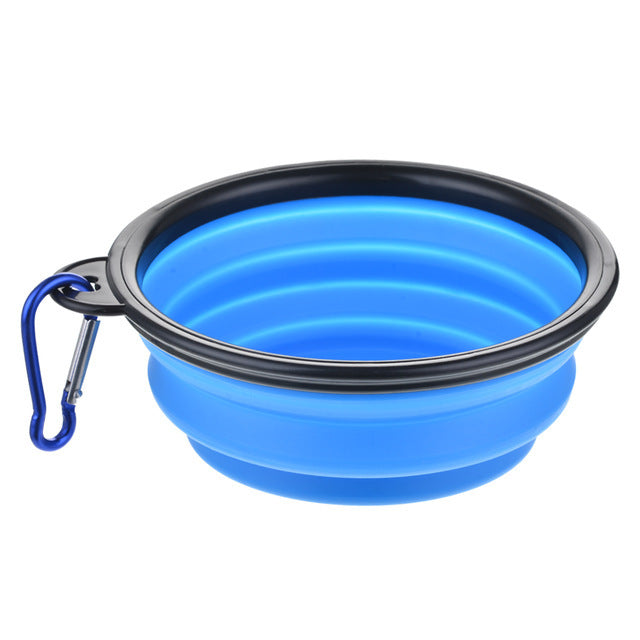 Silicone Large Pet Bowl Foldable TPE Pet Food Bowl Walking Dog Portable Dog Bowl Dog Supplies