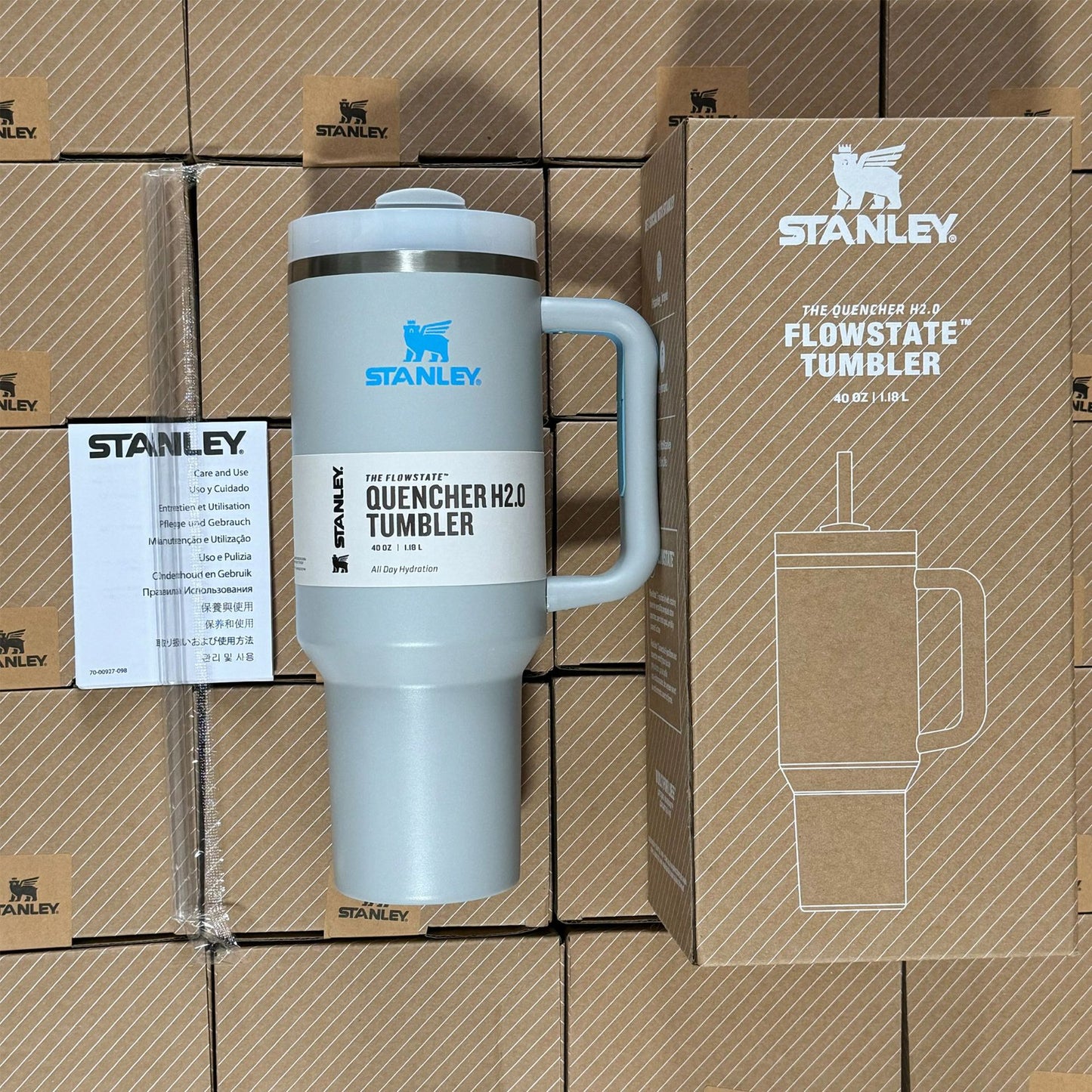 40oz 2nd Generation Stanley Car Cup, Thermos Cup Handle Stanley 40oz Giant Ice Cup Big Belly