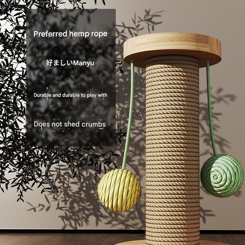Cat toy turntable, food-dispensing ball, solid wood kitten self-entertaining cat wand, pet supplies, hot-selling.