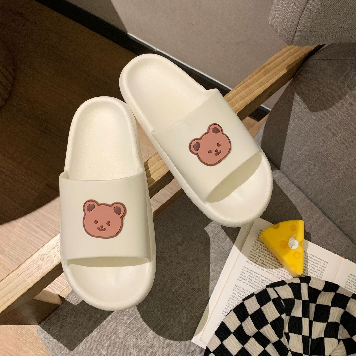 Stepping On Feces Feeling Slippers Female Summer Home Cute Home Couple Shoes Outside Wear Bathroom Home Cool Thick Bottom Slippers Female