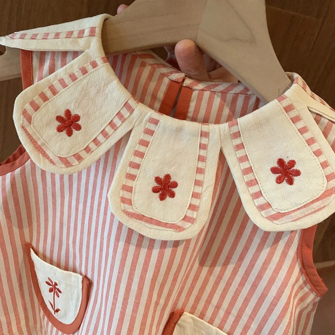 Sweet Little Si Summer Girls' Stylish and Chic Two-Piece Set (Summer 2026)