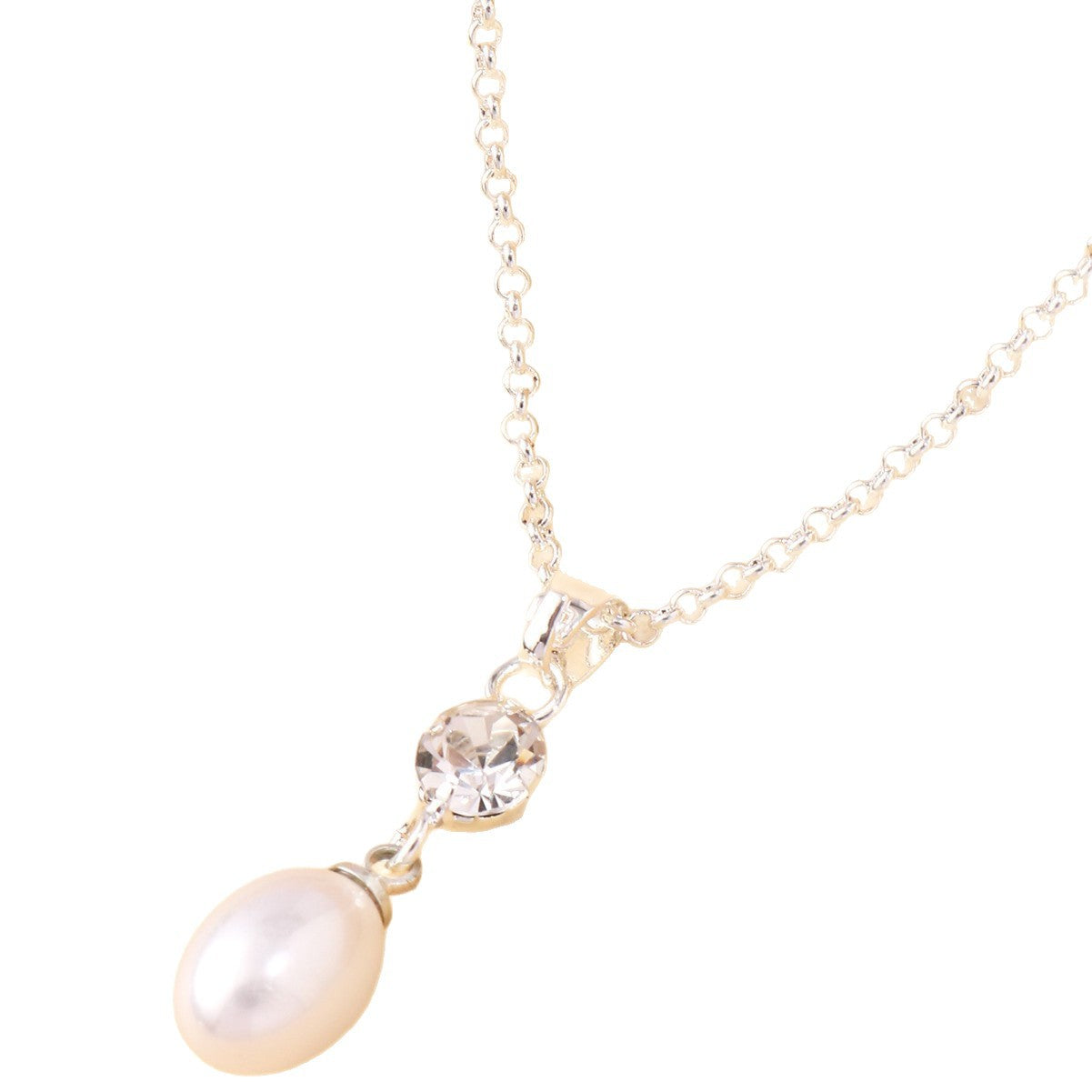 New simple long tassel pearl pendant necklace bridal accessories summer fresh diamond necklace
